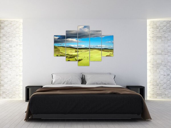 Kép - Zöld táj dombokkal (150x105 cm)