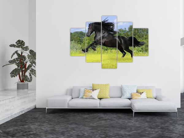 Kép - Ló hullámzó sörénnyel (150x105 cm)