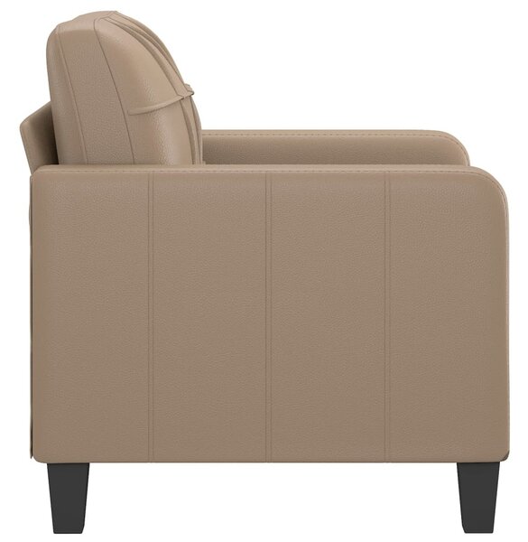 Kávészínű műbőr kanapéfotel 60 cm