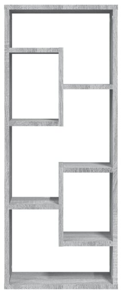 Szürke sonoma színű szerelt fa fali polc 36 x 16 x 90 cm