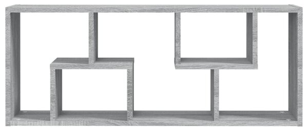 Szürke sonoma színű szerelt fa fali polc 36 x 16 x 90 cm