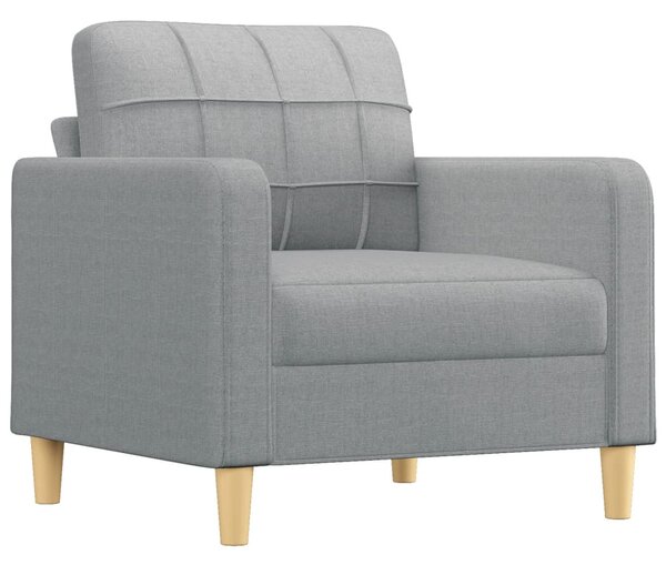 VidaXL világosszürke szövet kanapéfotel lábtartóval 60 cm