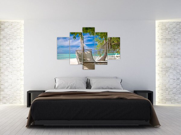 Kép - Függőágy a tengerparton (150x105 cm)