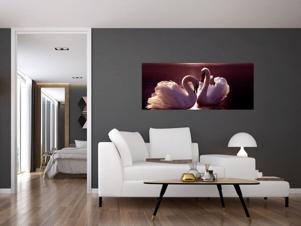 Kép - Hattyúk a tavon (120x50 cm)