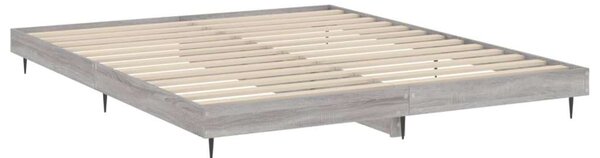 VidaXL sonoma tölgyszínű szerelt fa ágykeret 200 x 200 cm