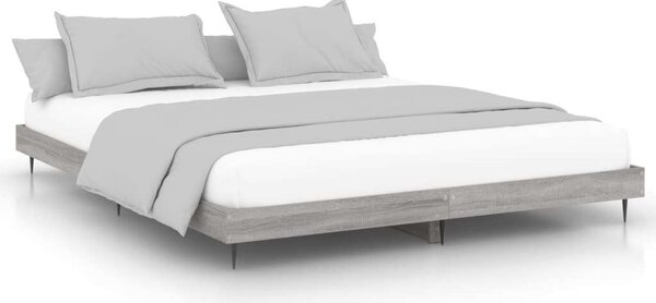 VidaXL sonoma tölgyszínű szerelt fa ágykeret 200 x 200 cm