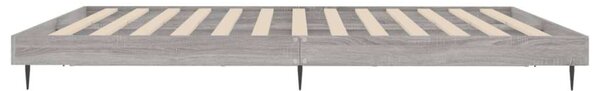 VidaXL sonoma tölgyszínű szerelt fa ágykeret 200 x 200 cm