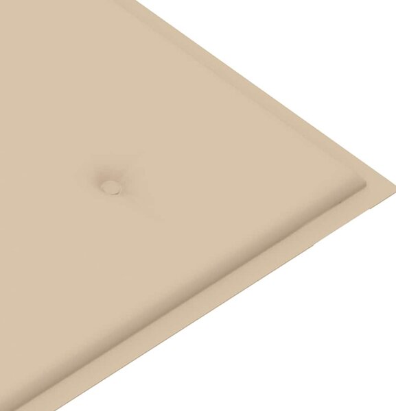 2 személyes tömör eukaliptuszfa kerti pad párnával 120 cm
