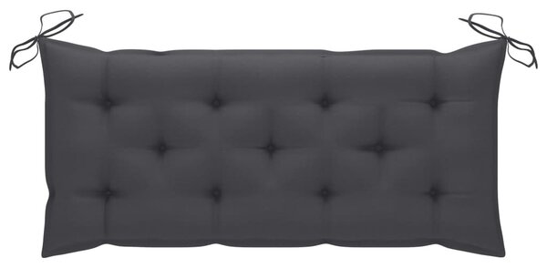 Tömör tíkfa rakásolható kerti pad párnával 128,5 cm