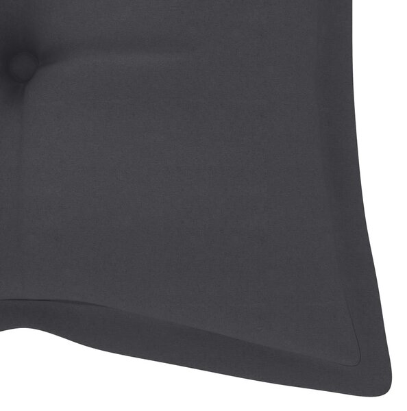 Tömör tíkfa rakásolható kerti pad párnával 128,5 cm