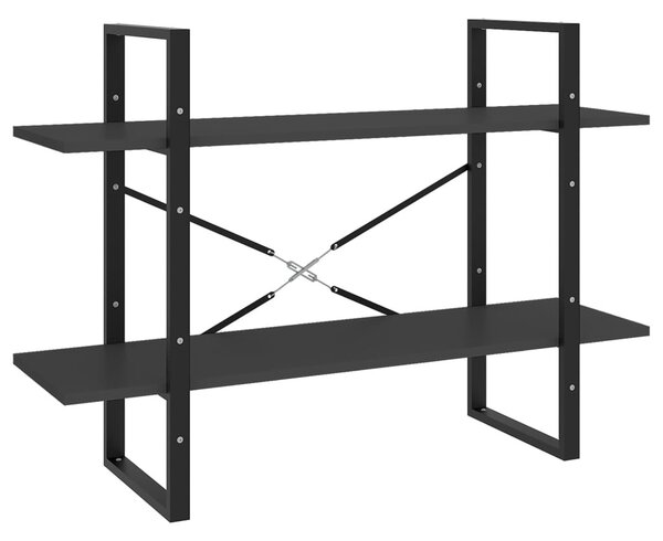 5 szintes szürke szerelt fa könyvszekrény 100 x 30 x 175 cm