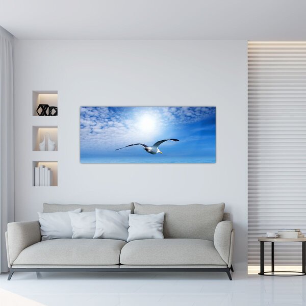 Kép - Sirály a tenger felett (120x50 cm)