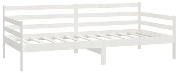 VidaXL fehér tömör fenyőfa dívány matraccal 90 x 200 cm