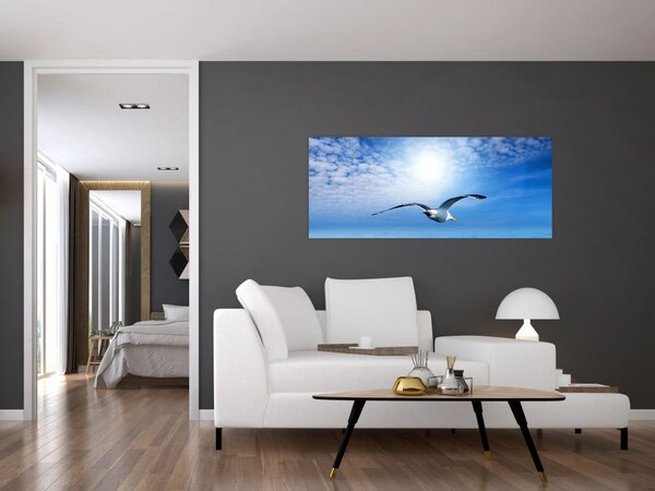Kép - Sirály a tenger felett (120x50 cm)