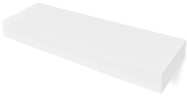 VidaXL Fali Polc Fiókkal - Fehér - 80 cm