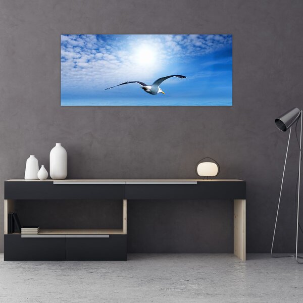 Kép - Sirály a tenger felett (120x50 cm)