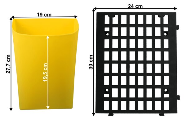 KONDELA Függő virágcserép, mix színek, műanyag, JERON