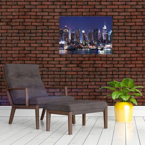 Kép - New York-i felhőkarcolók megvilágítva (70x50 cm)