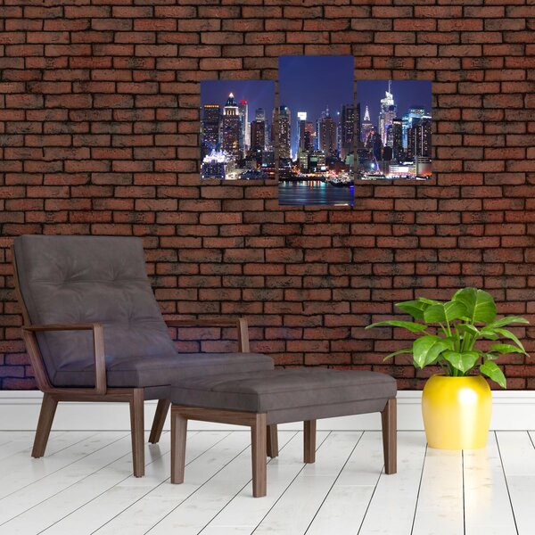 Kép - New York-i felhőkarcolók megvilágítva (90x60 cm)