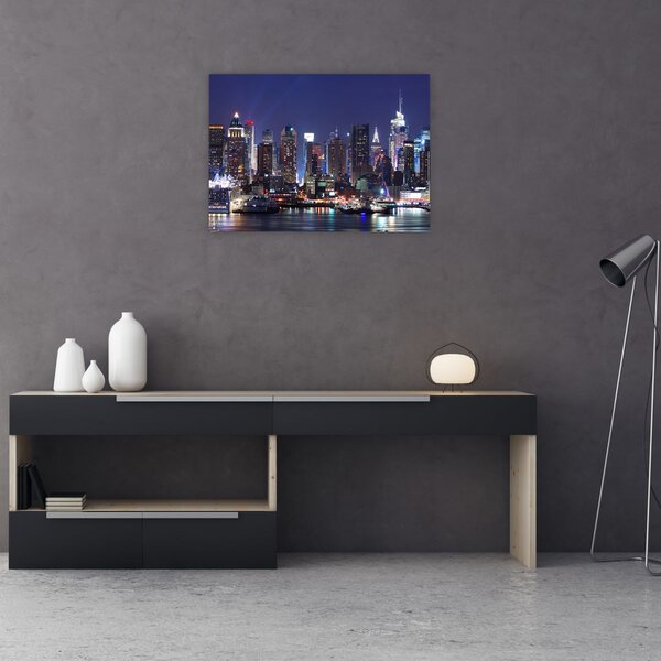 Kép - New York-i felhőkarcolók megvilágítva (70x50 cm)