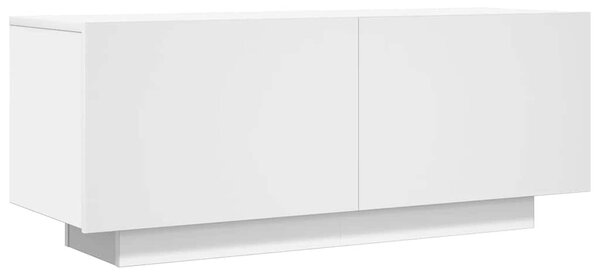 Fehér szerelt fa TV-szekrény 100 x 35 x 40 cm