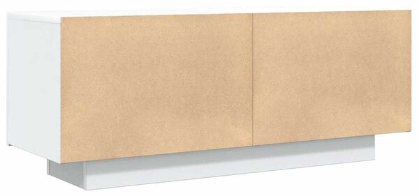 Fehér szerelt fa TV-szekrény 100 x 35 x 40 cm