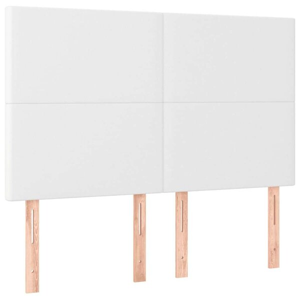 VidaXL fehér műbőr LED-es fejtámla 144x5x118/128 cm