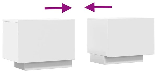 Fehér szerelt fa TV-szekrény 100 x 35 x 40 cm
