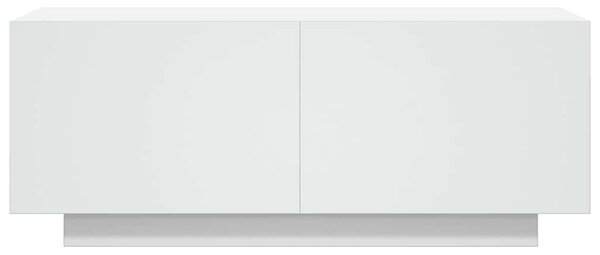 Fehér szerelt fa TV-szekrény 100 x 35 x 40 cm