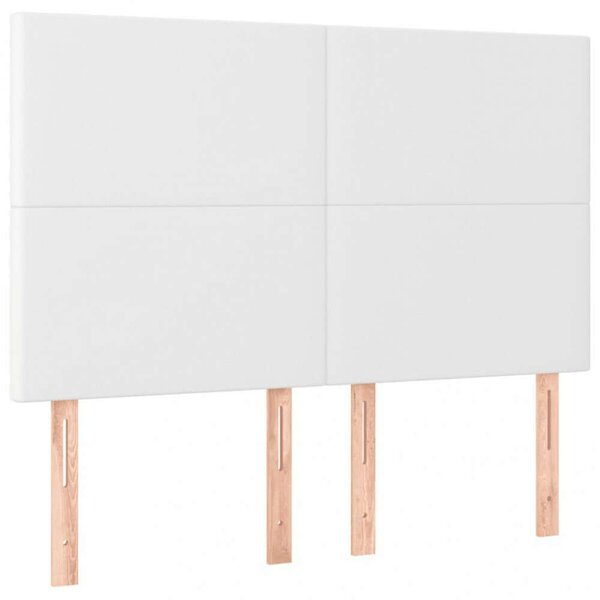 VidaXL fehér műbőr LED-es fejtámla 144x5x118/128 cm