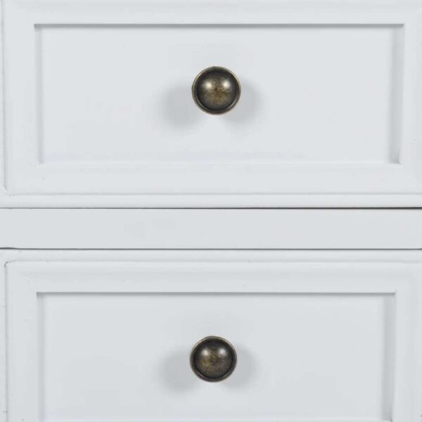 Fehér MDF Éjjeliszekrény - 2 Fiókos - 34,5x30x49 cm