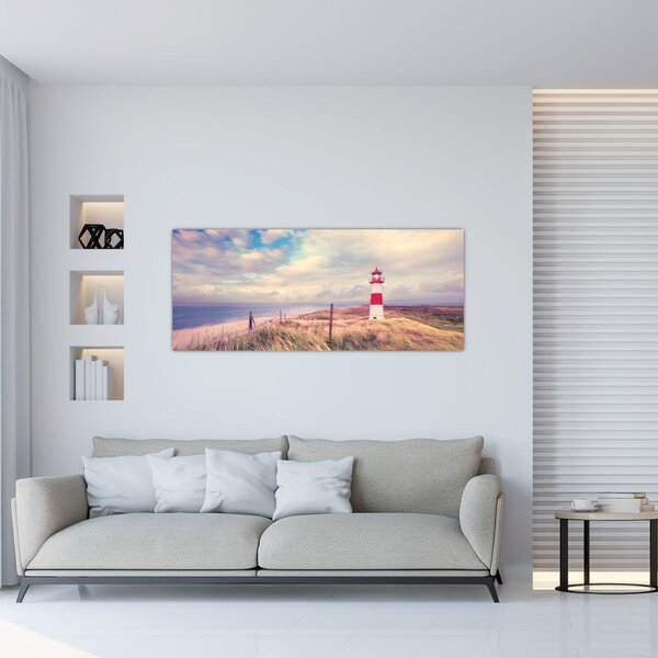 Kép - Vörös világítótorony (120x50 cm)