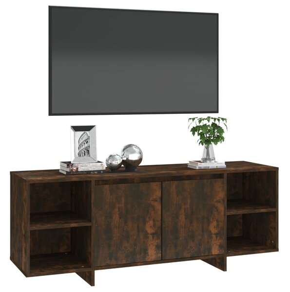 Füstös tölgy színű szerelt fa TV-szekrény 130x35x50 cm