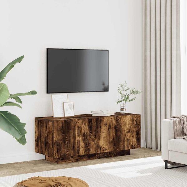 Füstös tölgy színű szerelt fa TV-szekrény 100 x 35 x 40 cm