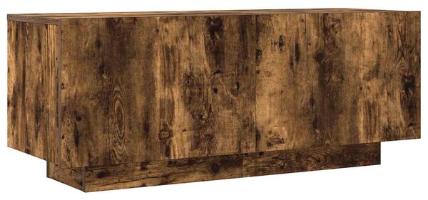 Füstös tölgy színű szerelt fa TV-szekrény 100 x 35 x 40 cm