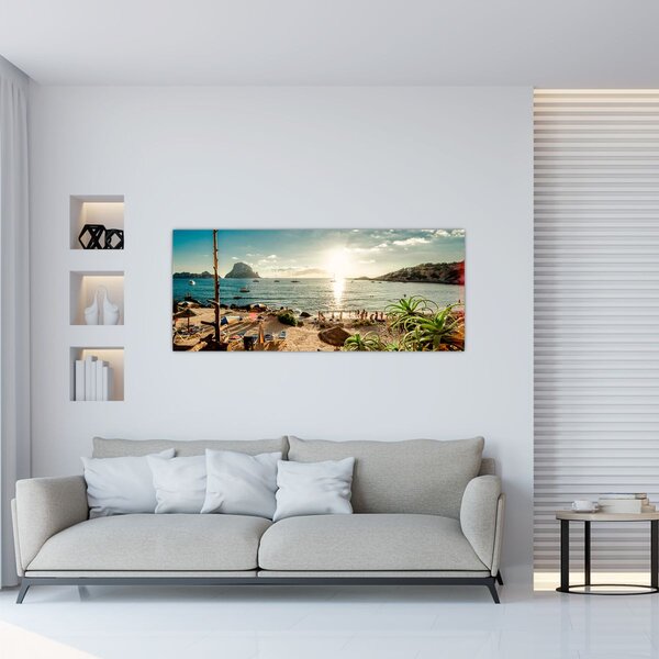 Kép - Strand emberekkel (120x50 cm)