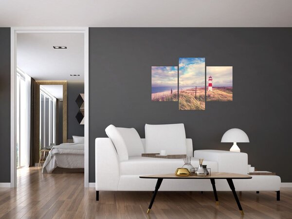 Kép - Vörös világítótorony (90x60 cm)
