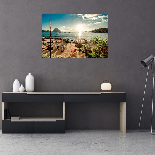 Kép - Strand emberekkel (90x60 cm)