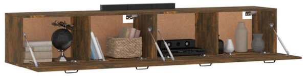 VIDAXL - Falikrény - Füstös Tölgy - 100x36,5x35 cm - 2 db