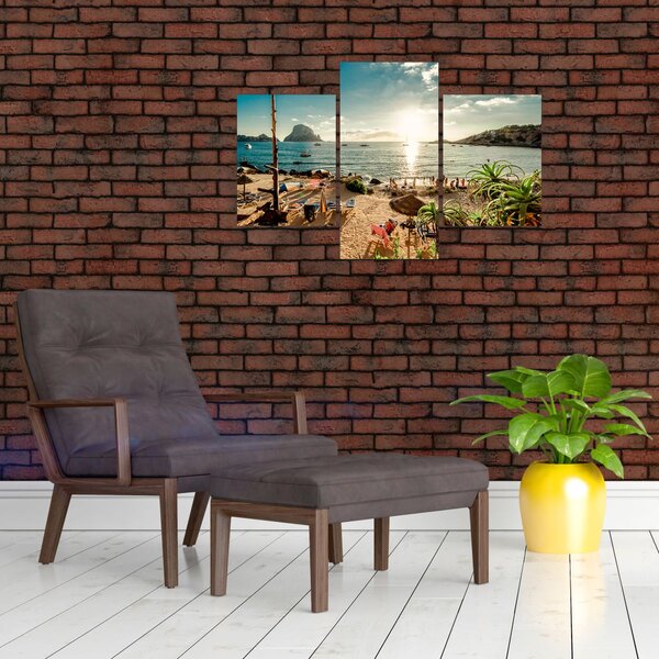 Kép - Strand emberekkel (90x60 cm)