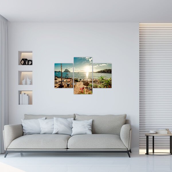 Kép - Strand emberekkel (90x60 cm)