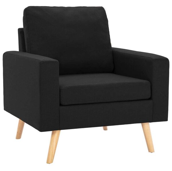 VidaXL Fekete Szövet Karosszék - 77x71x80 cm