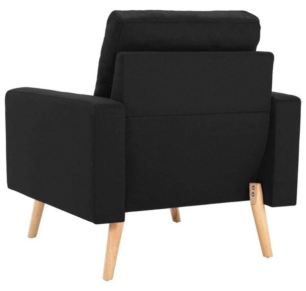 VidaXL Fekete Szövet Karosszék - 77x71x80 cm