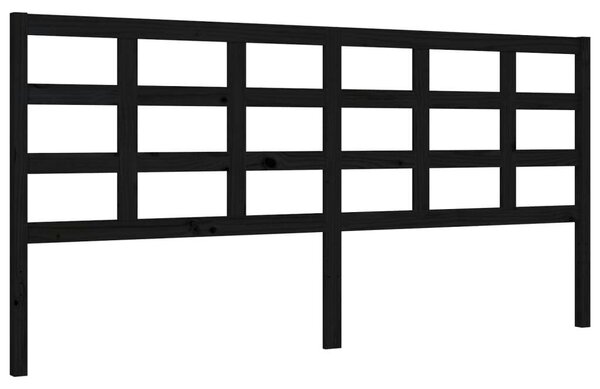 VidaXL Fekete Tömörfa Ágykeret - 200x200 cm