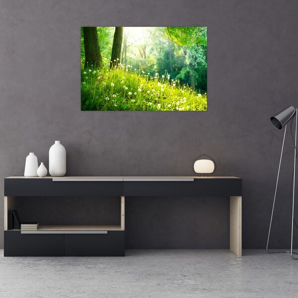 Kép - Varázslatos rét tele pitypanggal (90x60 cm)