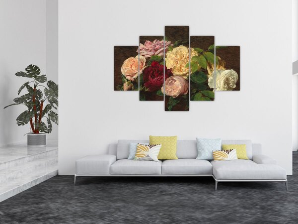 Kép - Henri Fantin-Latour, Roses de Nice on a Table, reprodukciók (150x105 cm)