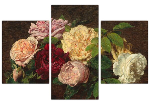 Kép - Henri Fantin-Latour, Roses de Nice on a Table, reprodukciók (90x60 cm)