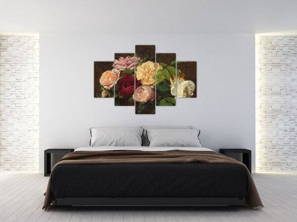 Kép - Henri Fantin-Latour, Roses de Nice on a Table, reprodukciók (150x105 cm)