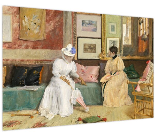 Kép - William Merritt Chase, A Friendly Call, reprodukciók (90x60 cm)