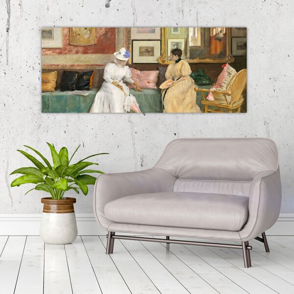Kép - William Merritt Chase, A Friendly Call, reprodukciók (120x50 cm)
